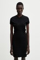 Coperni C-logo sukienka letnia gładka bawełniana czarny COPJS210F5012