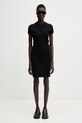 Coperni C-logo sukienka letnia gładka bawełniana COPJS210F5012 czarny