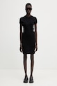 Coperni C-logo sukienka letnia gładka bawełniana COPJS210F5012 czarny