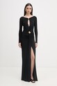 Elisabetta Franchi sukienka z wiskozą czarny ABR1461E2