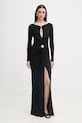 Elisabetta Franchi sukienka z wiskozą czarny ABR1461E2