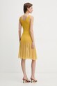 Odzież Elisabetta Franchi sukienka rozkloszowana z wiskozą AM10B61E2 żółty