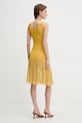Oblečenie Elisabetta Franchi rozšírené šaty s viskózou AM10B61E2 žltá