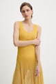 Elisabetta Franchi rozšírené šaty s viskózou žltá AM10B61E2
