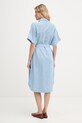 Odzież Mos Mosh sukienka z lyocellu Zenta 176600 niebieski