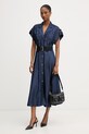 Liu Jo sukienka koszulowa z lyocellu UA6315.D0335 granatowy SS26