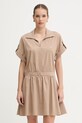 Liu Jo sukienka z elastanem beżowy TA6264.TS922