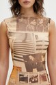 Jean Paul GAULTIER dress Journal beige 26.01.W.DR111.M013P