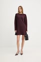 Marella sukienka AVOCADO 2613221021200 bordowy SS26