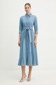 Marella sukienka jeansowa GIAMBO bawełna niebieski 2613221024200
