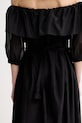Marella sukienka hiszpanka z dodatkiem jedwabiu AEROSI 2613221134200 czarny