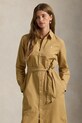 Clothing Polo Ralph Lauren wool blend dress 70/1 COTTON/LINEN 211A96346002 beige
