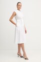 Marella sukienka koszulowa bawełniana Emme by Marella 2615221202200 biały SS26