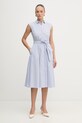 Marella sukienka koszulowa bawełniana Emme by Marella 2615221202200 niebieski SS26