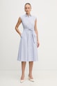 Marella bavlnené košeľové šaty Emme by Marella 2615221202200 modrá SS26