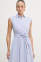 Marella sukienka koszulowa bawełniana Emme by Marella niebieski 2615221202200