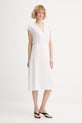 Calvin Klein ljetna haljina s dodatkom lana LV044F016G bež SS26