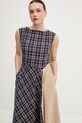 Odzież Barbour sukienka bawełniana Dalbury LDR0974 granatowy