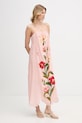 Barbour letné šaty s ľanom x Farm Rio LDR1032 ružová SS26