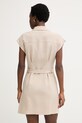 Odzież Simona Corsellini sukienka koszulowa z wiskozą P26CPAB02201 beżowy
