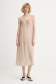 Calvin Klein рокля бельо с вискоза бежов LV00Q61159