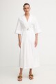 Simona Corsellini sukienka bawełniana biały P26CPABC0101