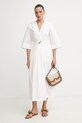 Simona Corsellini sukienka bawełniana P26CPABC0101 biały SS26
