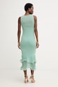 Odzież Simona Corsellini sukienka z wiskozą P26CPABO0601 turkusowy