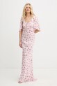 Twinset sukienka wiskozowa maxi różowy 261TP210A
