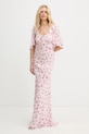 Twinset sukienka wiskozowa maxi różowy 261TP210A