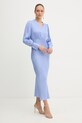 Twinset φόρεμα με βισκόζη 261TP2761 μπλε SS26