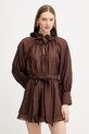 Twinset sukienka tkanina brązowy 261AP2181
