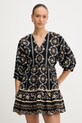 Бавовняна сукня Twinset візерунок чорний 261LB2TGG