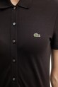 Lacoste sukienka gładka z bawełną EF1822 brązowy