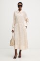 Trussardi sukienka letnia z wiskozy 7494A001818N beżowy SS26