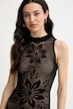 Twinset rochie de vară cu vâscoză negru 261TT3280
