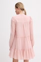 Ρούχα Twinset φόρεμα βαμβάκι 261TF2050 ροζ