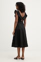 Odzież Twinset Sukienka rozkloszowana bawełniana z elastanem 261TT2212 czarny