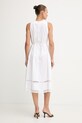 Odjeća Twinset ljetna haljina od pamuka s elastanom 261TT2250 bijela