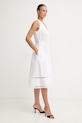 Twinset ljetna haljina od pamuka s elastanom bijela 261TT2250