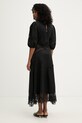 Odzież Twinset sukienka rozkloszowana z wiskozy 261TT2240 czarny