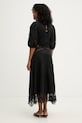 Odzież Twinset sukienka rozkloszowana z wiskozy 261TT2240 czarny