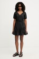 Twinset sukienka rozkloszowana bawełniana 261TT2033 czarny SS26