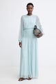 Twinset sukienka z wiskozy 261TT2042 turkusowy SS26