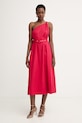 Twinset ljetna haljina od pamuka s elastanom crvena 261TT2023