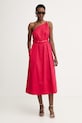 Twinset ljetna haljina od pamuka s elastanom 261TT2023 crvena SS26