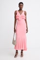 Twinset літня сукня віскозна 261TT2070 рожевий SS26