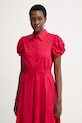 Twinset šaty bavlnené s elastanom červená 261TT2021