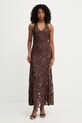 Twinset sukienka rozkloszowana brązowy 261AT2145