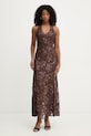 Twinset sukienka rozkloszowana brązowy 261AT2145